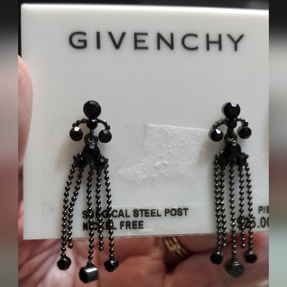 Givenchy Black Dangle Earrings - Picture 1 of 3
